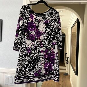 Black white and purple tunic from WHBM